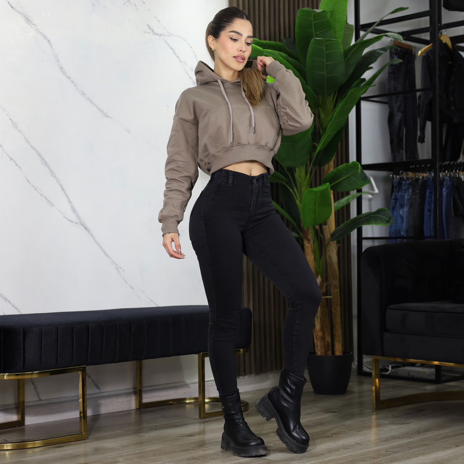 Jeans Lipo Shapper 5/b Dark Desgastado