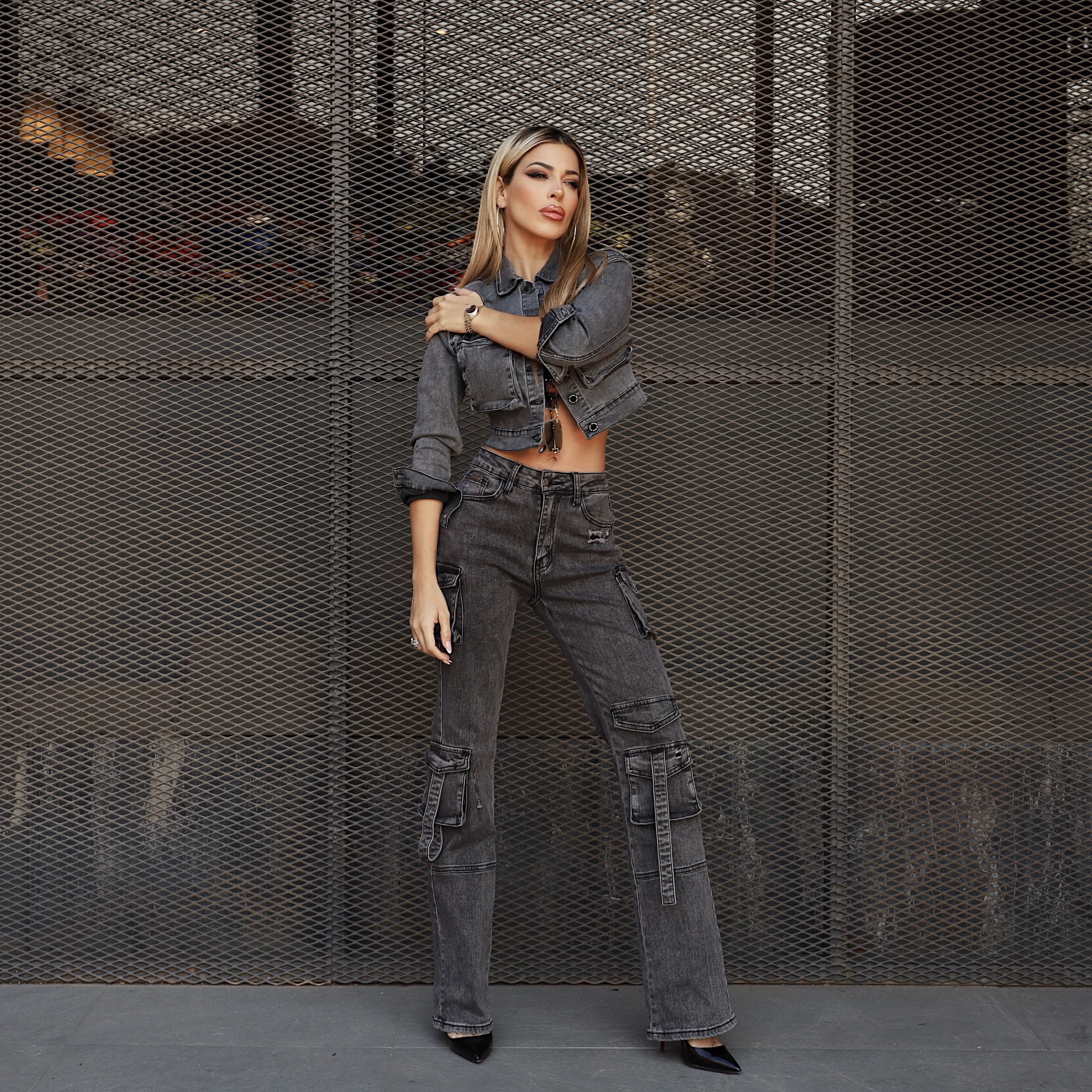 Jeans Cargo Roma Dark Nevado - Vista 3